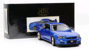 1/12 KK-Scale Nissan Skyline GT-R R34 V-SPEC II 2001 Cerchi BBS Blue metal