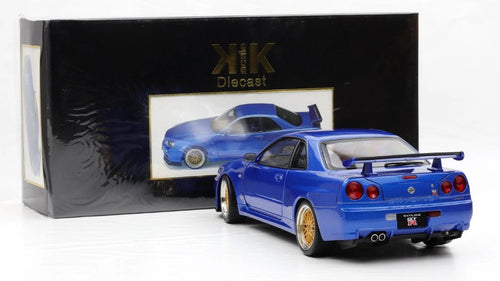 1/12 KK-Scale Nissan Skyline GT-R R34 V-SPEC II 2001 Cerchi BBS Blue metal