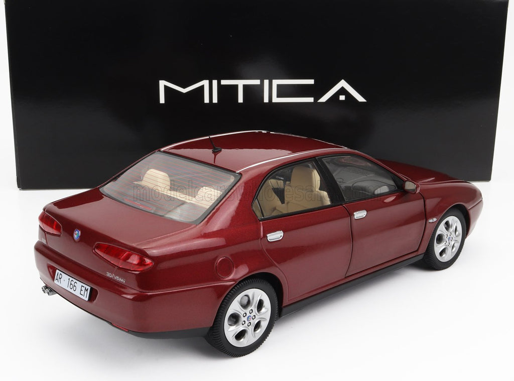 1/18 Mitica Die-cast Alfa Romeo 166 3.0 V6 1998 rosso proteo metal