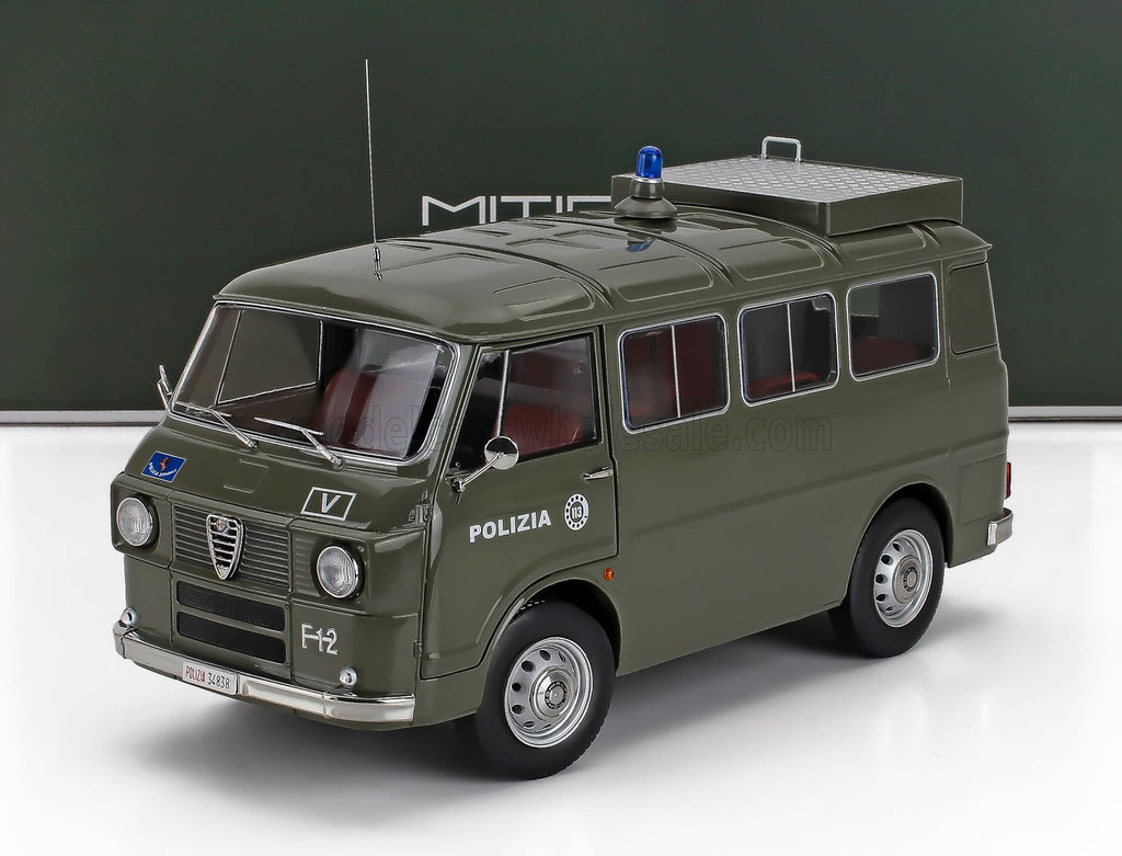 1/18 Mitica Diecast Alfa Romeo F-12 Minibus 1 serie Polizia