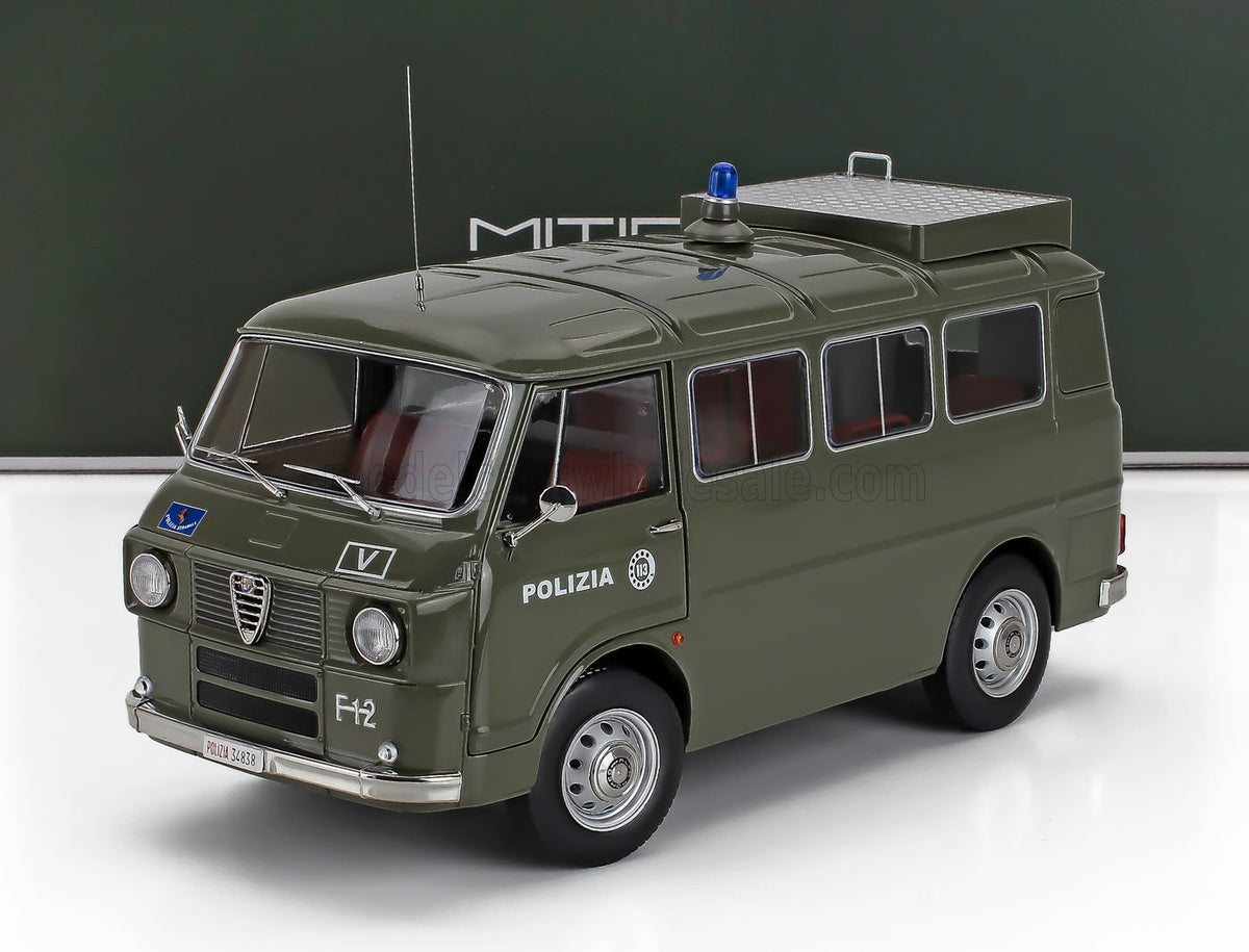 1/18 Mitica Diecast Alfa Romeo F-12 Minibus 1 serie Polizia