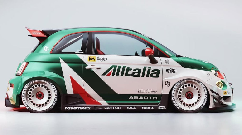 1/18 SOLIDO FIAT NUOVA 500 595 ABARTH ALITALIA LIBERTY WALK BODY KIT RALLY TRIBUTE 2025