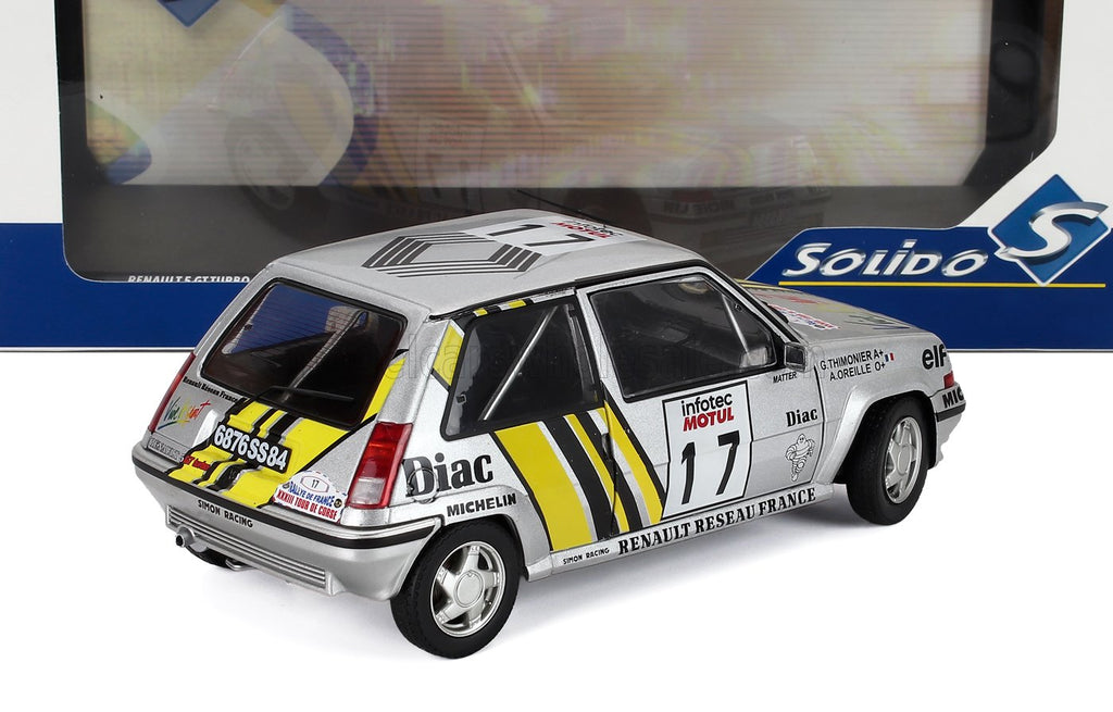 1/18 Solido Renault R5 Supercinque GT Turbo Team Simon Racing Rally Tour De Corse 1989 Alain Oreielle