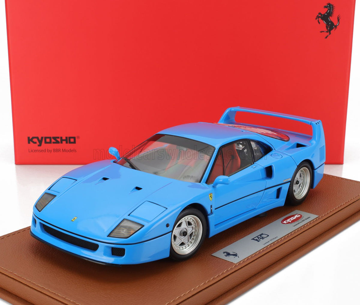 1/18 BBR-MODELS Ferrari F40 1987 con vetrina - with showcase Kyosho azzurro die-cast