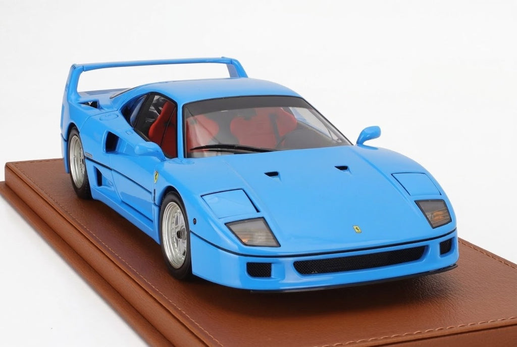 1/18 BBR-MODELS Ferrari F40 1987 con vetrina - with showcase Kyosho azzurro die-cast