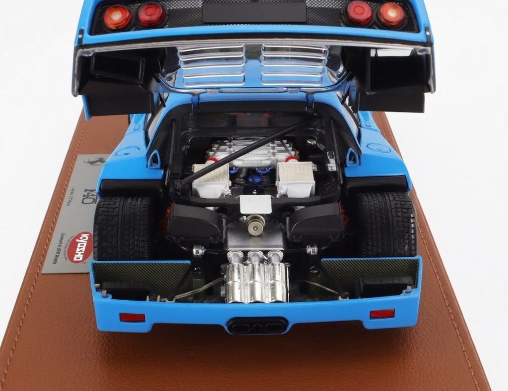 1/18 BBR-MODELS Ferrari F40 1987 con vetrina - with showcase Kyosho azzurro die-cast