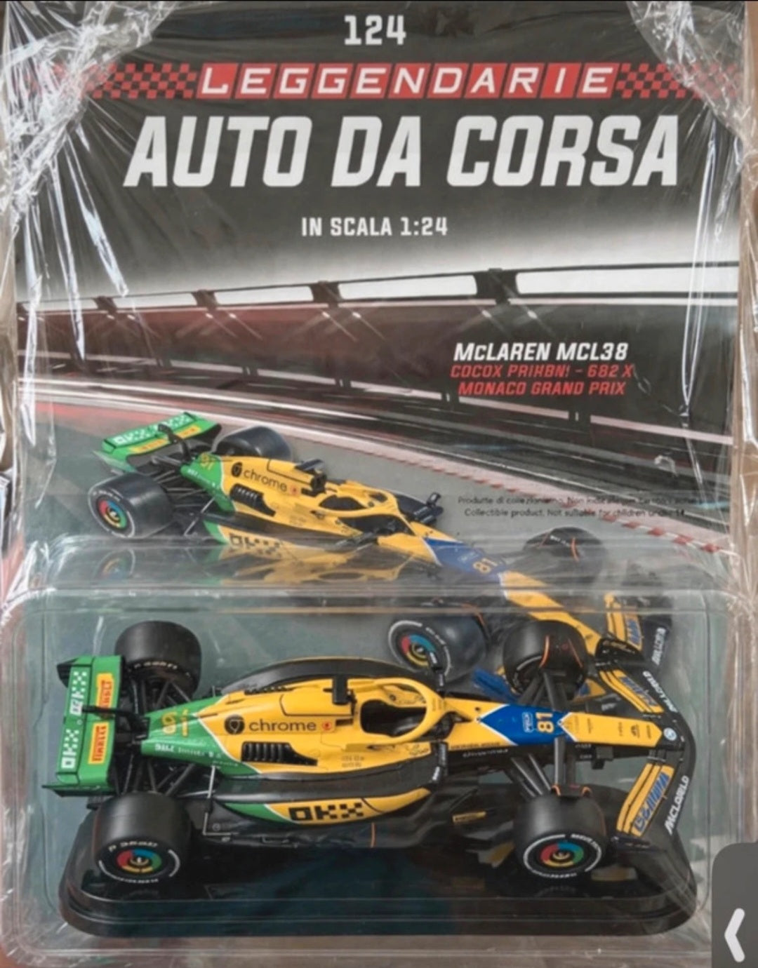 F1 McLAREN MCL38 Oscar Piastri 2024 - Monaco Grand Prix 1:24 modello formula 1