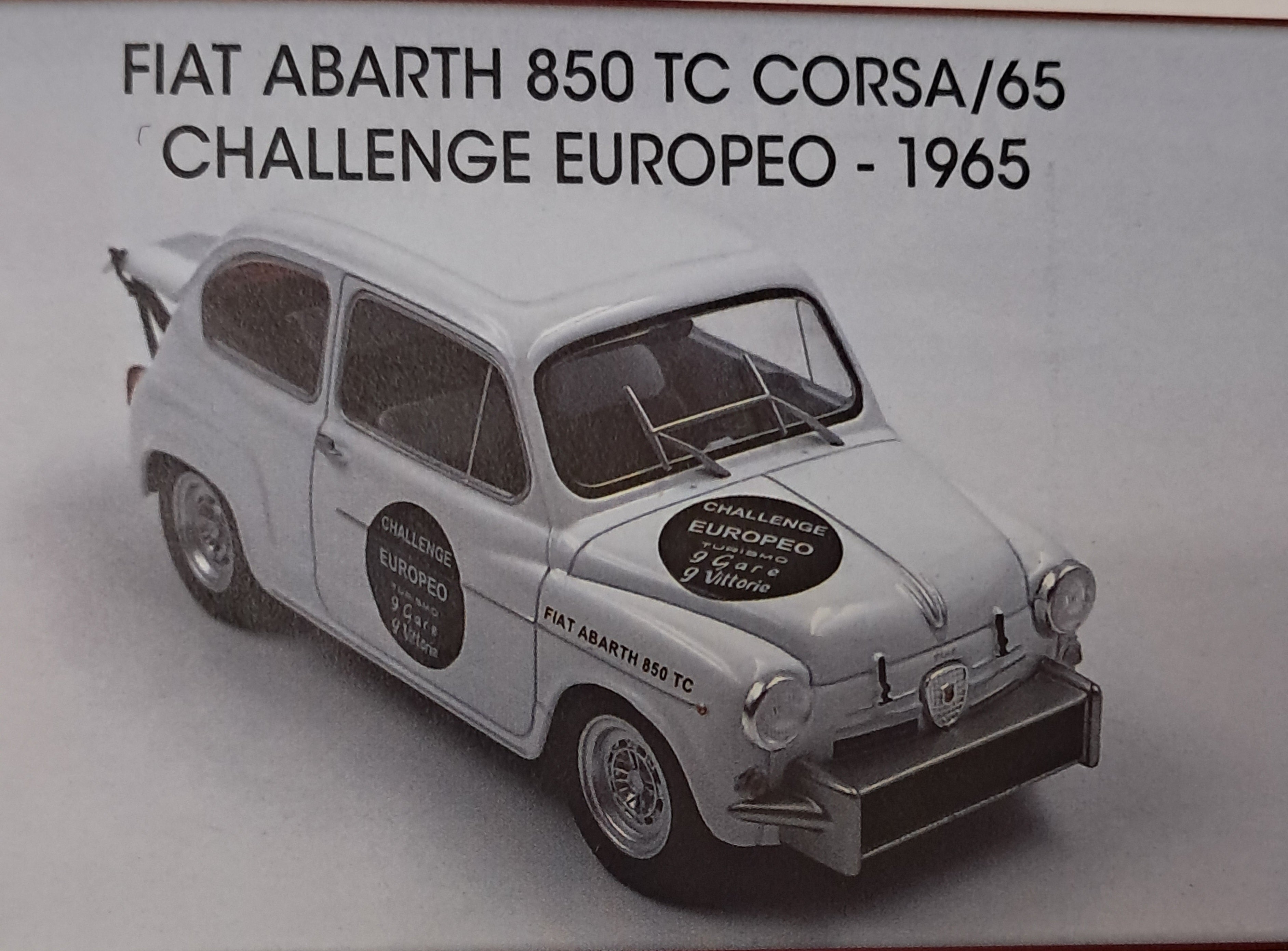 Fiat Abarth 850 TC Corsa - Challenge Europeo 1965 - Modello Auto in Scala 1:24 - Nuovo