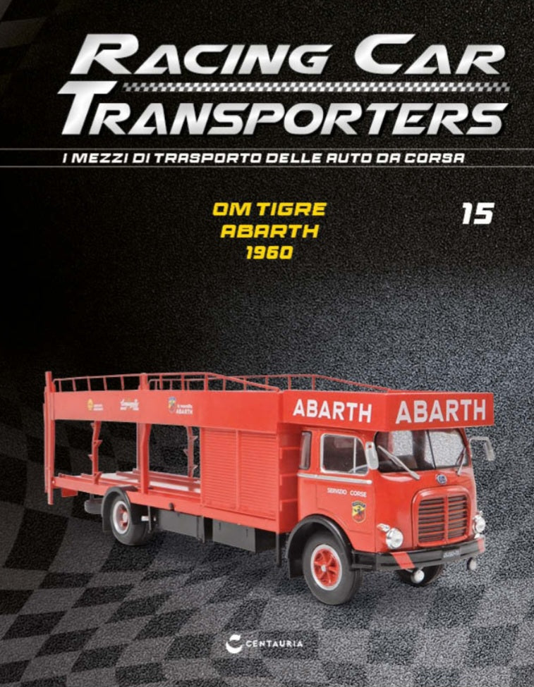 Modellino Om Tigre-Abarth 1960 camion racing car transporters 1:43