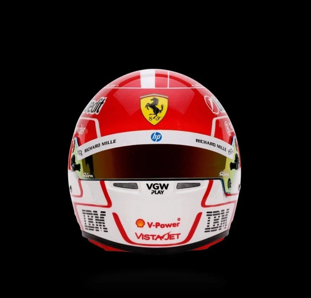 Bell Helmet Mini Helmet Casco F1 Charles Leclerc - Ferrari HP #16 - Season 2025 - Scala 1:2 - Nuovo